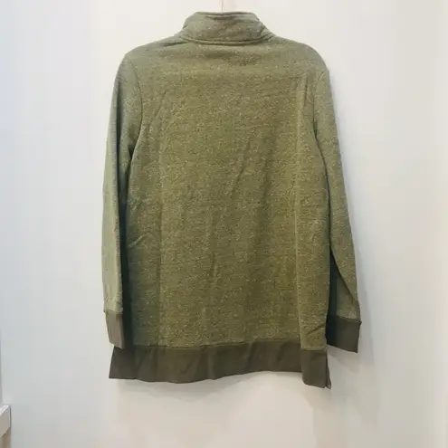 Boutique oversized zip up green two tone pull over size small.