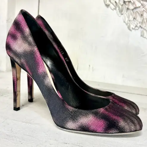 Christian Dior Dior Slip On Round Toe Stilettos Heel Pumps Shoes Purple/Black Women Size 38 / 8