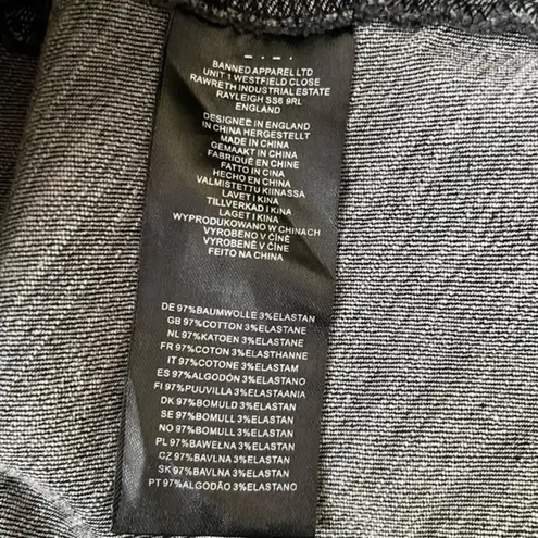 Banned Apparel Acid Wash Black Denim Dress