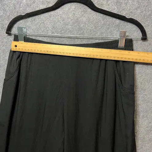 Baik Baik Honolulu Black Rayon Cropped Pants S/M Butterfly Lace Embroidered Size undefined