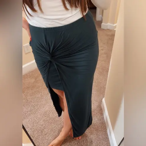 SheIn Stylish Dark Green Ruched Skirt XS-S