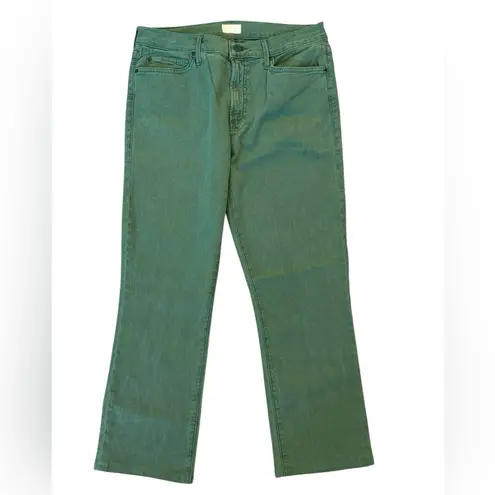 MOTHER The Rascal Ankle Straight Jeans So Far Gone Amy Army Green Crop Size 31