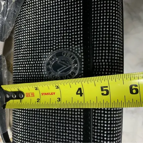 NWT Valentino Orlandi Studded Crossbody Bag flap front Retail $200 Black