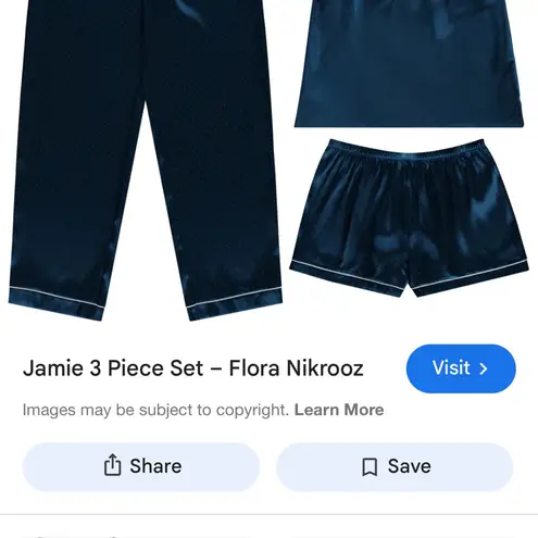 Flora Nikrooz nwot Satin Blue Lingerie shorts + Pants set M