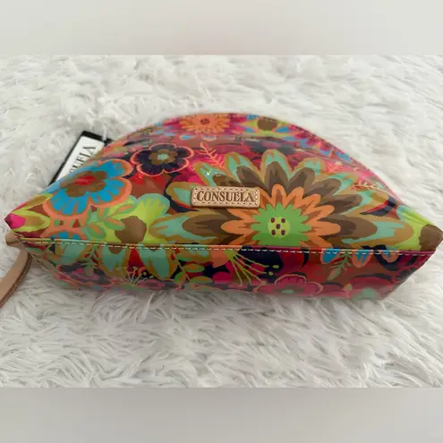 Consuela New  Mod Floral Legacy Large Domed‎ Toiletry Makeup Cosmetic Bag Rare