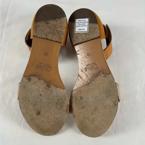 Chloé Chloe’ Gala Leather Strap Sandals in Pastel Blush Size 6 with Box