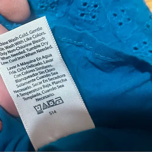 Terra & Sky DarkTeal Blue Ruffle Sleeve Mini Dress NWOT WOMENS 2x