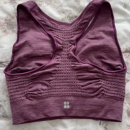Sweaty Betty Stamina Purple raceback moisture wicking Sports Bra, size S gym