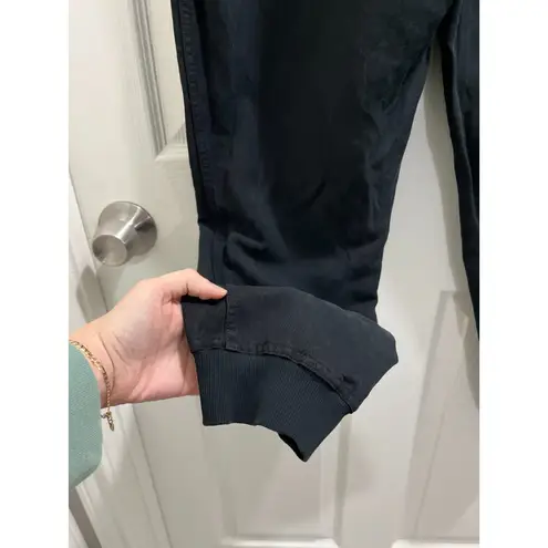 Marine layer  Hazel Drapey Linen Blend Joggers Size XL Black Sweatpants