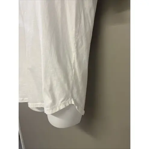 Pressbox Women White Cotton Texas Longhorns High Low Short Sleeve T-shirt- Small