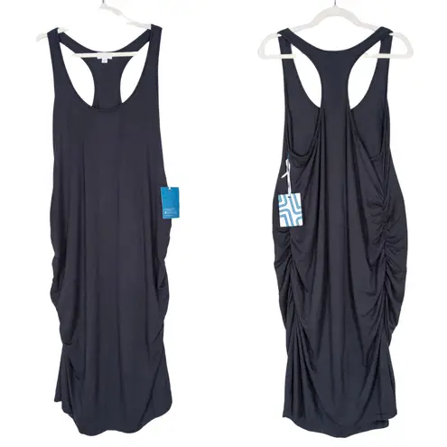 Market & Spruce Stitch Fix Black Ren Maternity Racerback Midi Dress Women's 2X