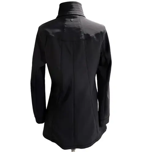 prAna  Black Fleece Lined Long Scuba Jacket Coat