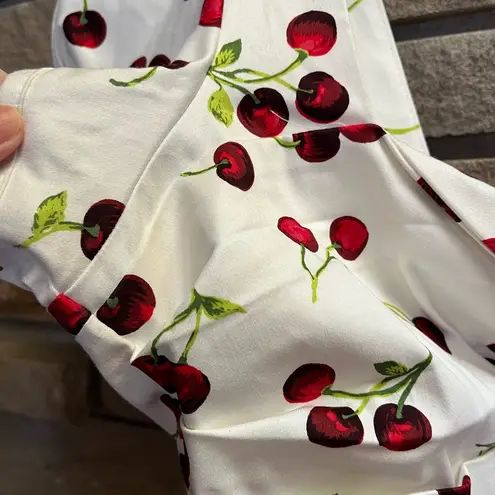 Stop Staring! Retro Pinup Wiggle Dress White Cherry Print 14