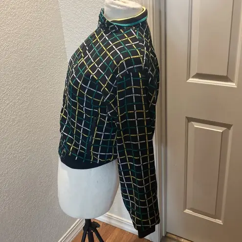 Vintage Tail Women’s Zipper “Tennis Time” Sporty Sweatshirt EUC Sz XS Black