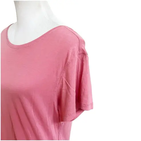 Lululemon Women’s Activewear Tee Size 8 Oversized Pink Crew Neck