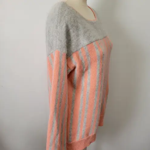 Love Riche  fuzzy striped angora blend striped sweater size large