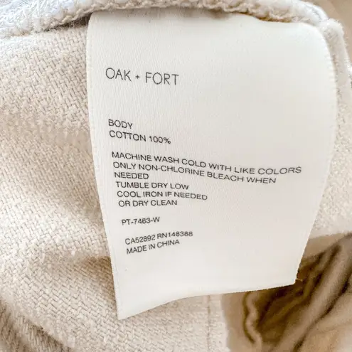 Oak + Fort Womens Wide Leg Jeans Size 2 Cream High Waist Minimalist Quiet Luxury