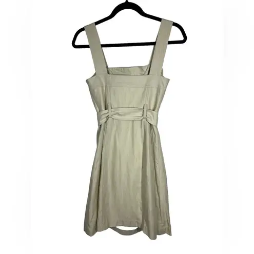 Milly of New York Linen Blend Belted Trench Style Dress