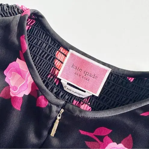 Kate Spade NEW  Rose Garden Smocked Satin Dress