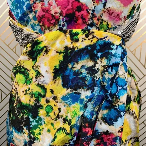 Sachin & Babi Providence Silk Embellished Dress Yellow Size 2