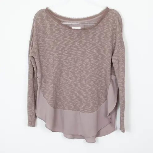 Deletta Anthropologie Nubby Circle Long Sleeve Sweater Tan Womens Size Small - Image 2