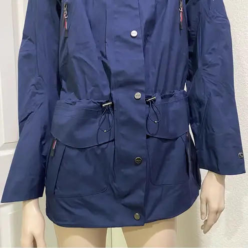 RLX Ralph Lauren Navy Blue Womens Waterproof Hooded Golf Jacket Size M Size M