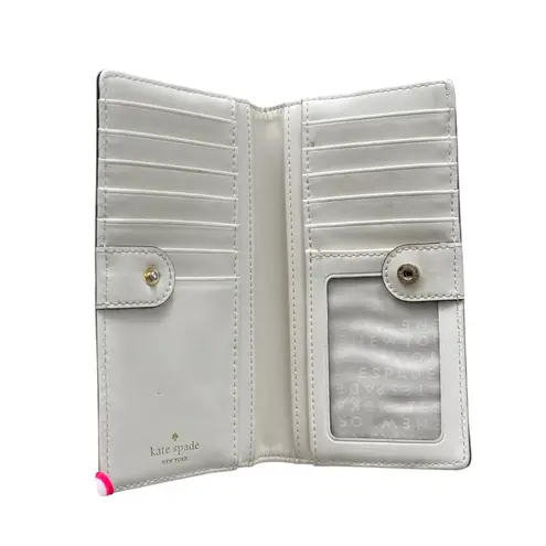 Kate Spade ‎ Stacy Large Slim Bifold Saffiano Leather Wallet Light Pink