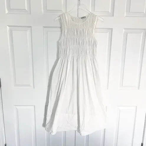 Rails Smocked Cotton-Poplin Tilda Dress in White