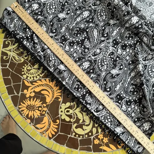 MSK WOMAN Elegant Black and White Paisley Women's Top SZ: 1X