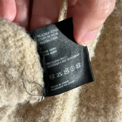 VEDA Tan Alpaca Wool Blend Sweater – Medium – Open Stitch Detail