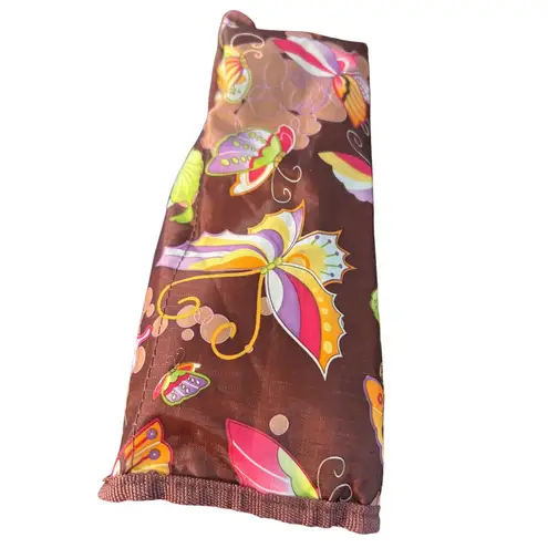 Butterfly Print Brown Tote Bag Zip Top Easy Wipe Clean Lunch Diaper Coin Purse