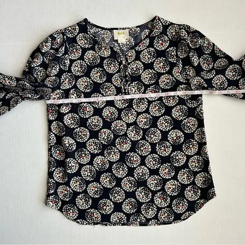 Maeve Anthropologie Women’s Blue Confetti Ball Puff Sleeve Blouse Size 2