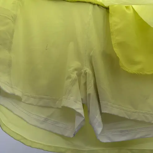 prAna Peak To Pavement Neon Yellow Skort Sz L NEW Activewear Athletic Outdoor