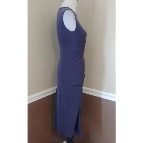 Mystic Dark Gray Ruched Side Soft Stretch Form Fitting Knit Modcloth Dress by