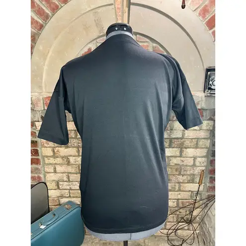 knit top boat neck half sleeve black Size XL