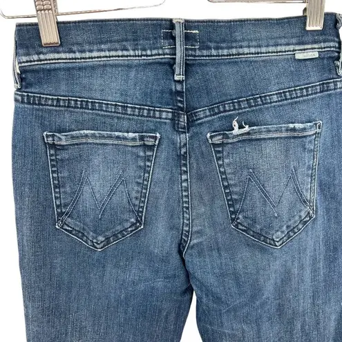 MOTHER Denim The Fly Cut Stunner Fray Jeans in Moon Dark Wash Size 25 Blue