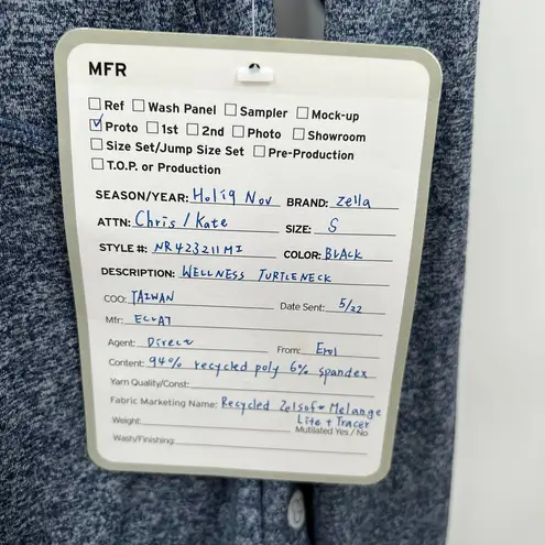 Z By Zella Women's Wellness Turtleneck in Blue Size Small