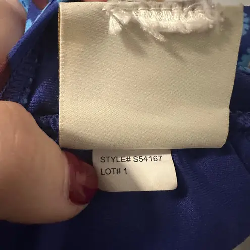 Kate Spade  Blue Floral Bikini Top