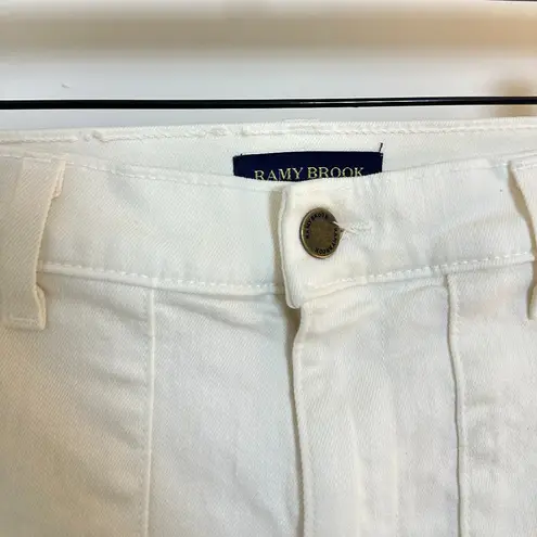 Ramy Brook Clifford Cropped Wide-Leg Jeans in Wash White Size US 27