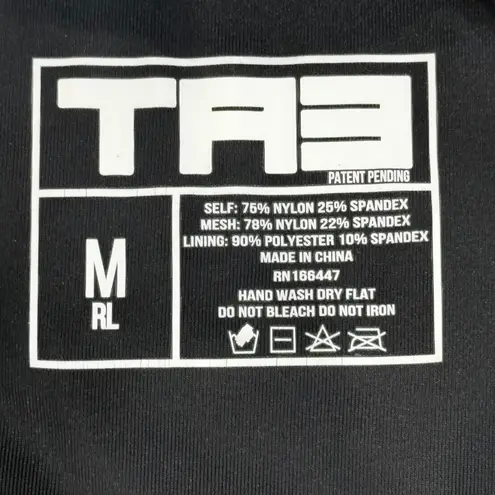 TA3 Black High Neck Zipper Lace Up Back Thong Slimming One piece Swimsuit Sz M Size M