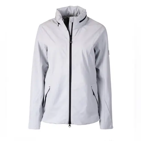 Cutter and Buck Vapor Water Repellent Stretch Full Zip Rain Jacket in Gray Size S