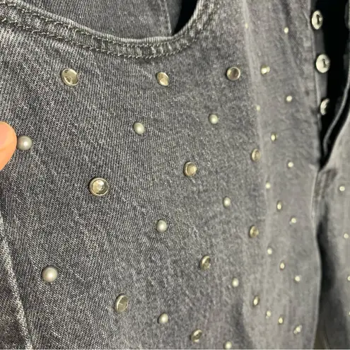 Levi's Levi’s 501 premium studded black cropped‎ jeans size 31 straight leg grunge rock