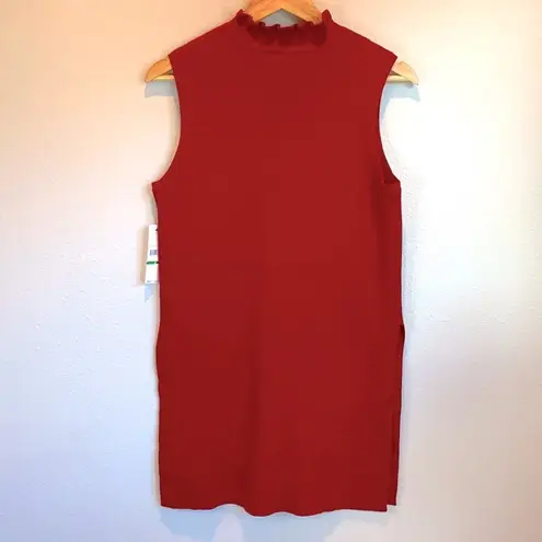 Laundry by Shelli Segal  Ribbed Sleeveless Tunic Top Red Women’s Size Large NWT!