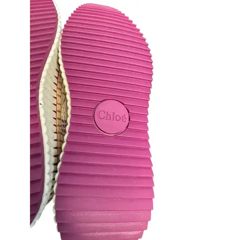 Chloé Chloe NIB Nama Whipstitch Sneakers in Wild Purple Size 40