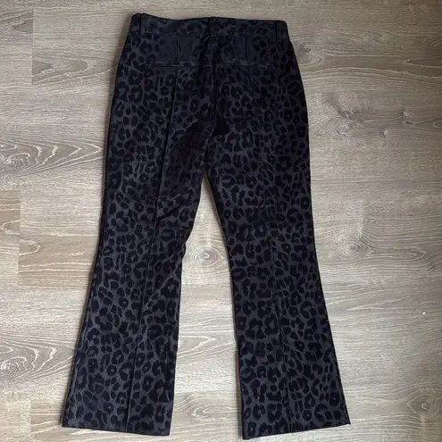 Derek Lam NEW 10 CROSBY Corinna Velvet Leopard-Print Crop Flare Pants 4