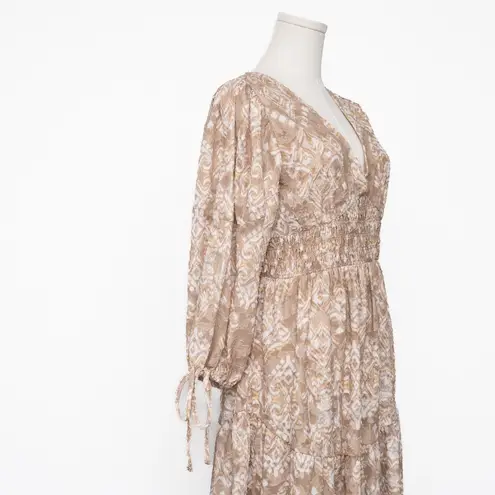 cupio V Neck Smocked Dress