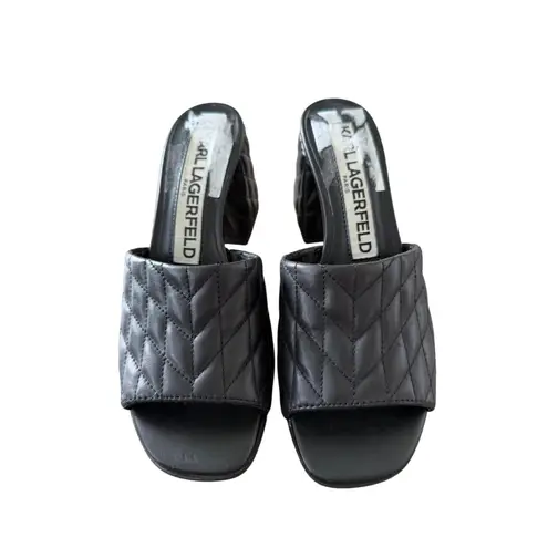 Karl Lagerfeld Paris Sheena Slide Sandal in Black at Nordstrom Size 8 Open Toe