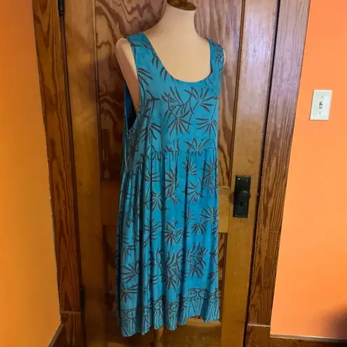 Vintage 90s tiered Beachy sundress Blue Size L