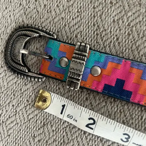 Vintage novo Colorful Striped Women's Belt Pink