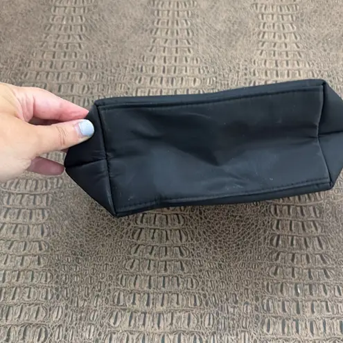 Tarte Black Makeup Bag with Pink Tassel Cosmetic Pouch Travel Zip Case